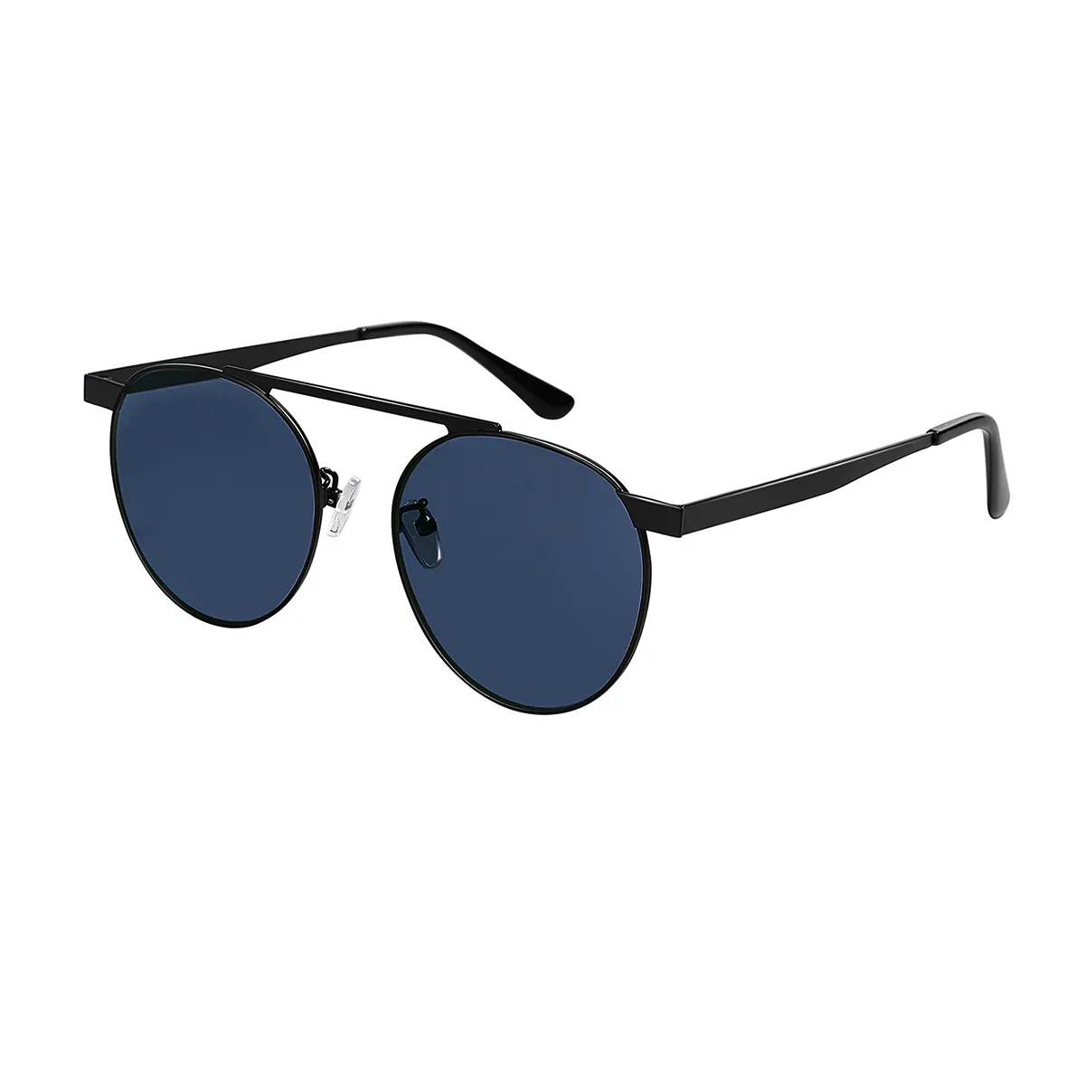 Cochran - Round Black Sunglasses for Women