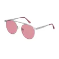 Cochran - Round Silver Sunglasses for Women
