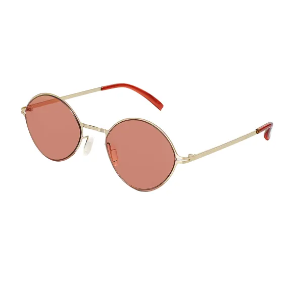 oval gold sunglasses