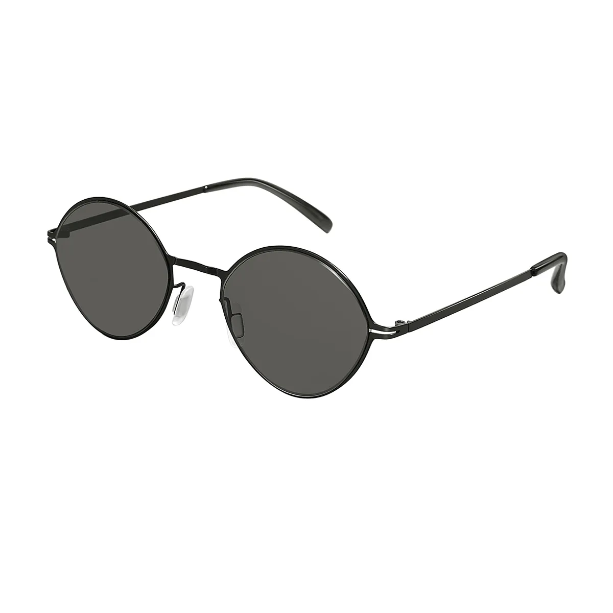 Bergen - Oval Black Sunglasses for Women