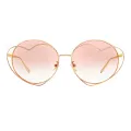 Myra - Round Silver Sunglasses for Women
