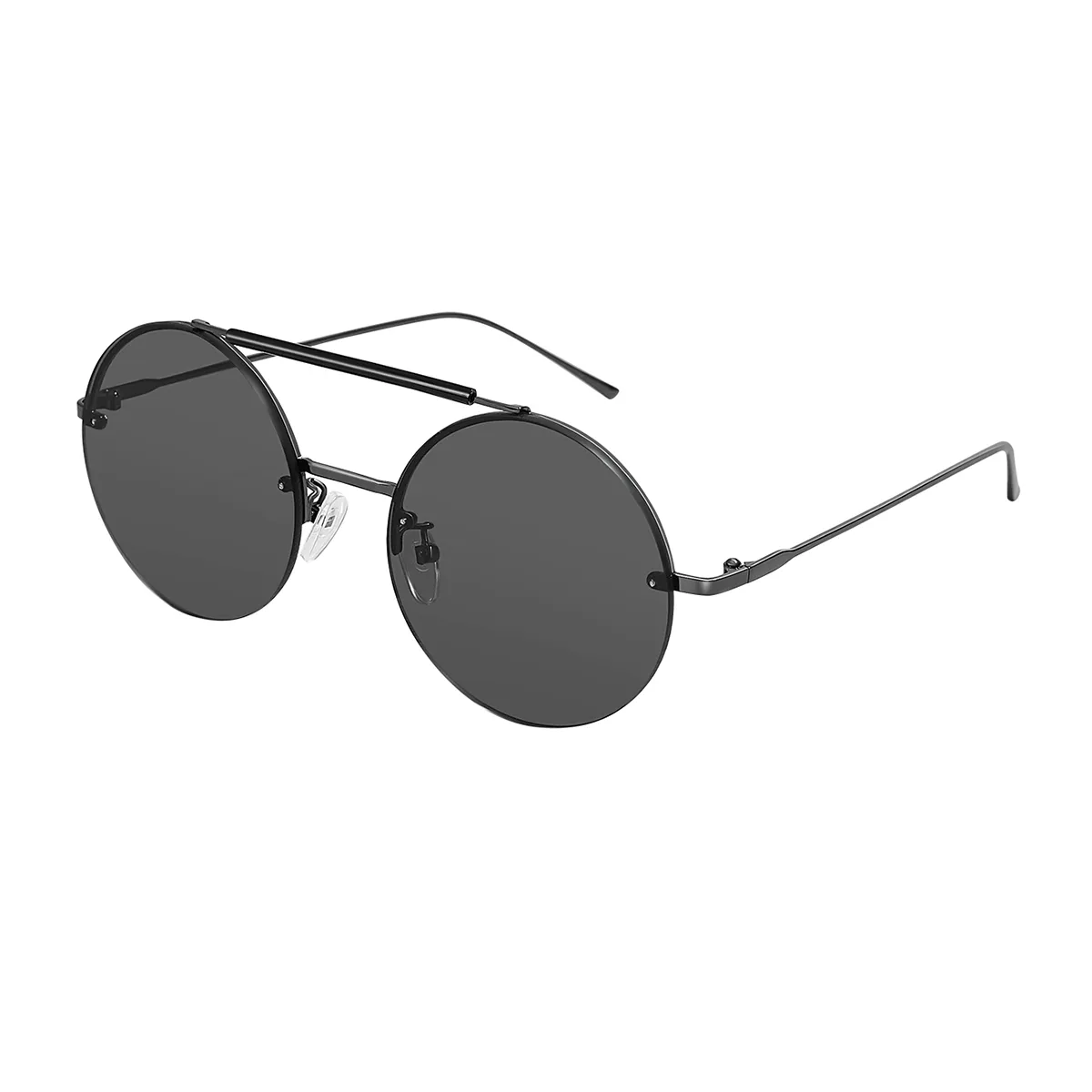 Evie - Round Gray Sunglasses for Women