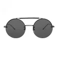 Evie - Round Gray Sunglasses for Women