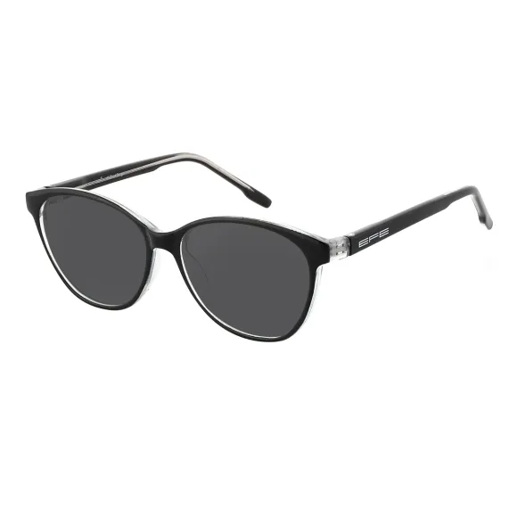 oval transparent-black sunglasses