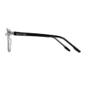 Tanya - Oval Transparent-Black Sunglasses for Men & Women
