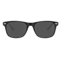 Poole - Rectangle Black-Transparent Sunglasses for Men & Women