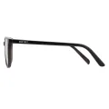 Finney - Oval Black Sunglasses for Men & Women