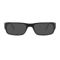 Kuhn - Rectangle Black Sunglasses for Men & Women