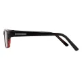Ardizzone - Rectangle Black-Red Sunglasses for Men & Women
