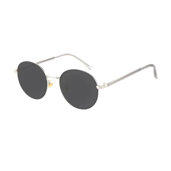 round black-silver sunglasses