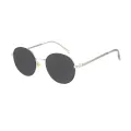 Airey - Round Black-Silver Sunglasses for Men & Women