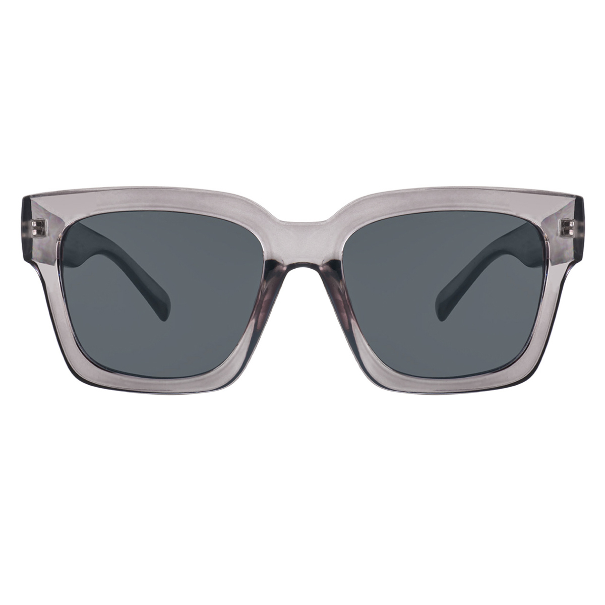 geometric transparent-gray sunglasses