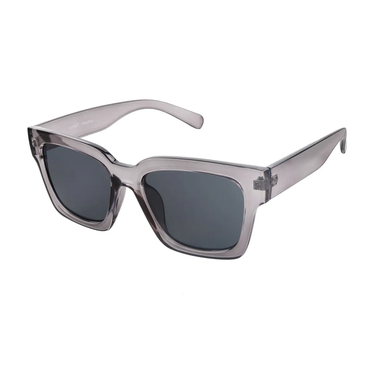 Fashion Square Transparent-Gray Sunglasses for Women