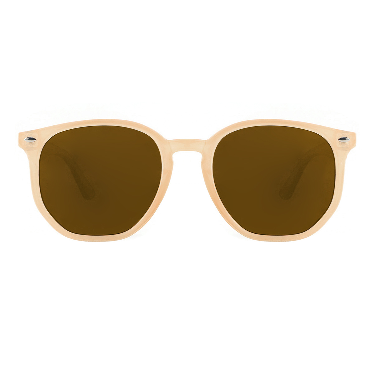 geometric amber sunglasses