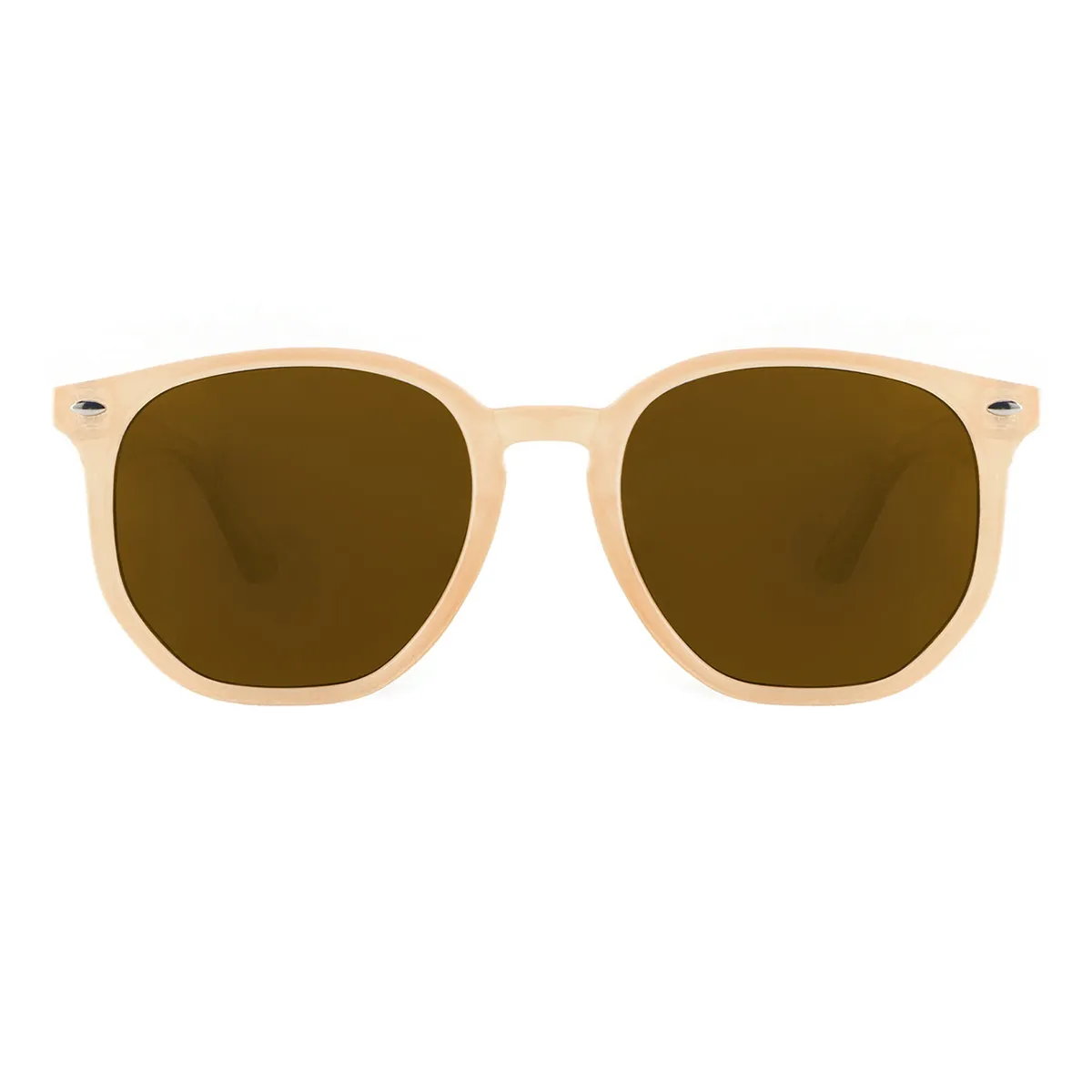 Classic Geometric Amber  Sunglasses for Women