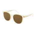 Edith - Round Yellow-Tortoiseshell Sunglasses for Women