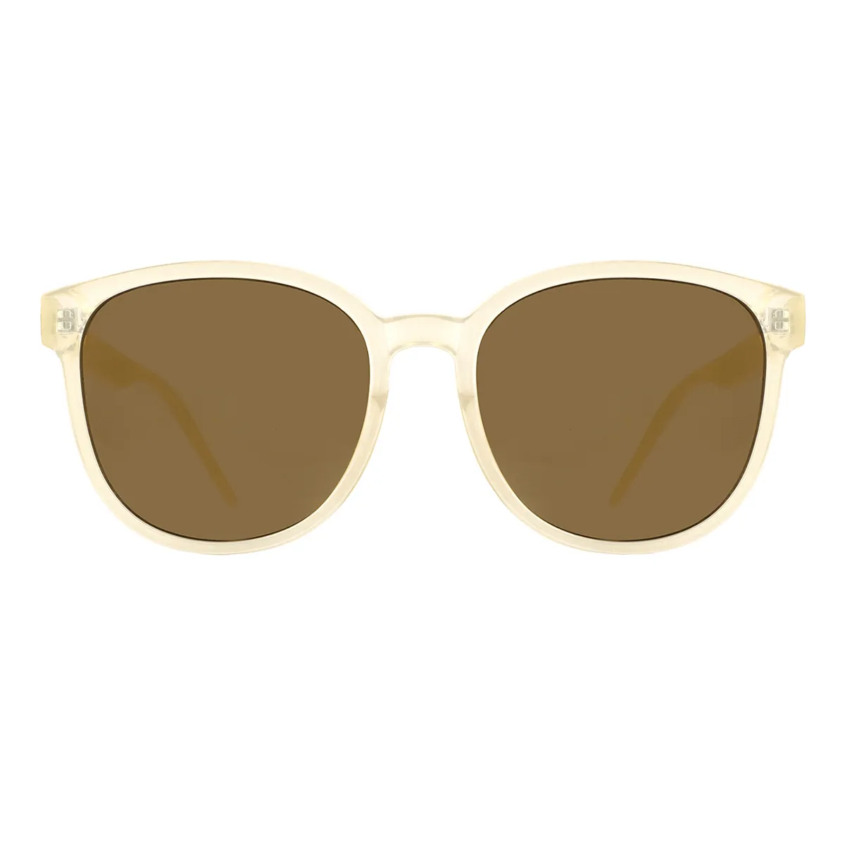 Classic Round Yellow-Tortoiseshell  Sunglasses for Women