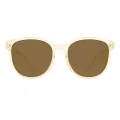 Edith - Round Yellow-Tortoiseshell Sunglasses for Women