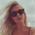 Abby - Rectangle Black Sunglasses for Women