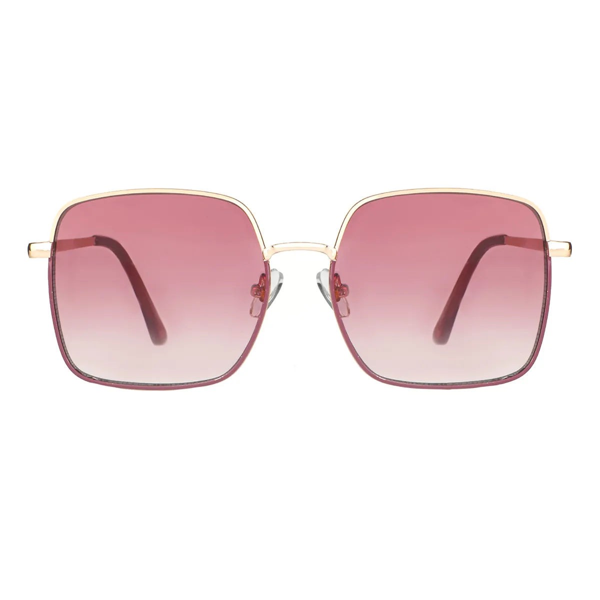 Fashion Square Pink-Gold  Sunglasses for Women