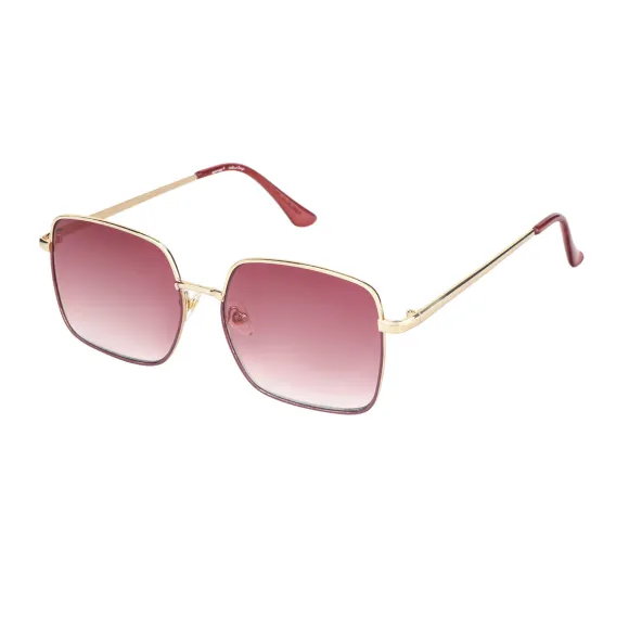 square pink-gold sunglasses