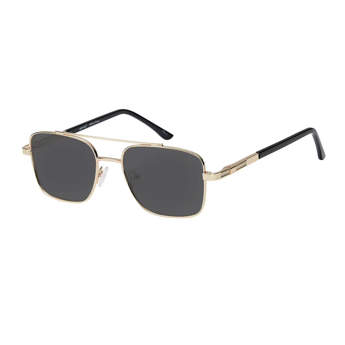 Elisha - Square Gold Sunglasses for Men
