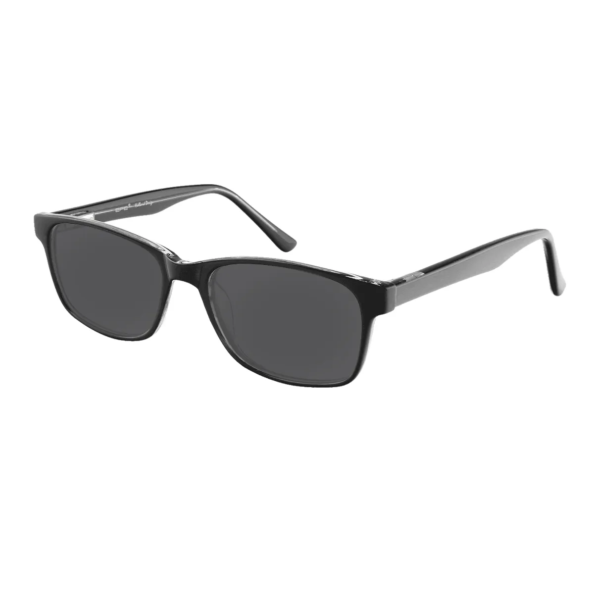 Bragg - Rectangle Black Sunglasses for Men & Women