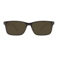 Pettit - Rectangle Brown Sunglasses for Men & Women