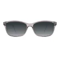 Hinson - Rectangle Gray Sunglasses for Men & Women