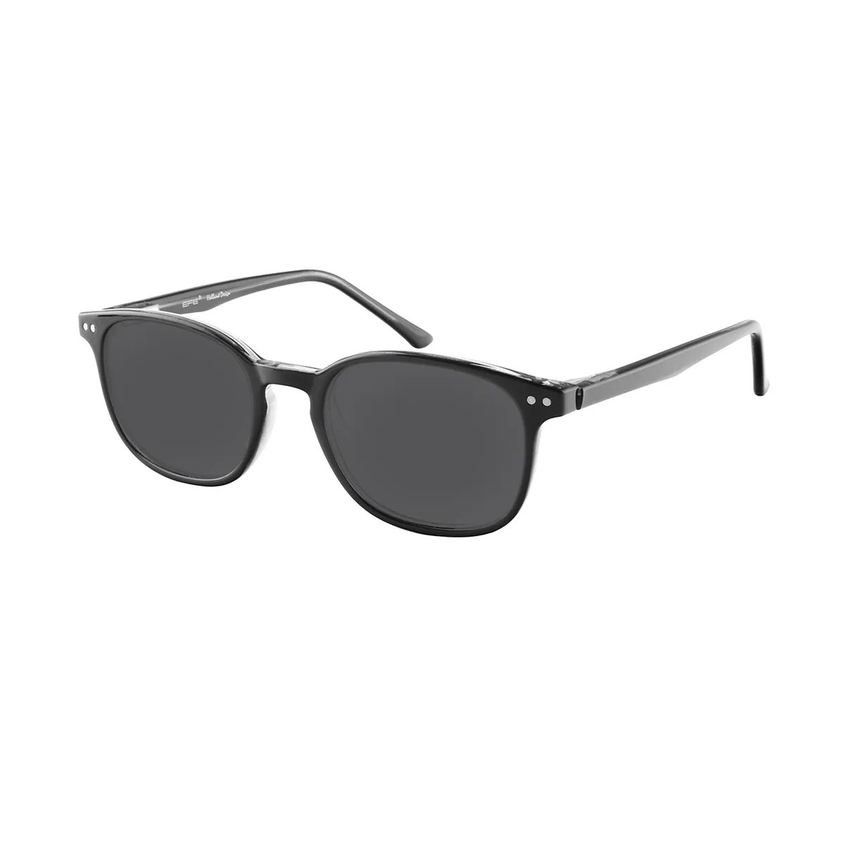 Marin - Rectangle Black Sunglasses for Men & Women