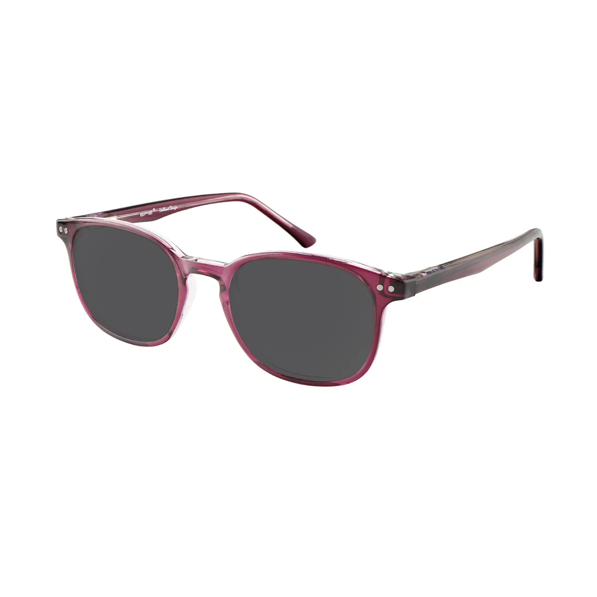 Marin - Rectangle Purple Sunglasses for Men & Women