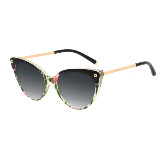 cat-eye green sunglasses