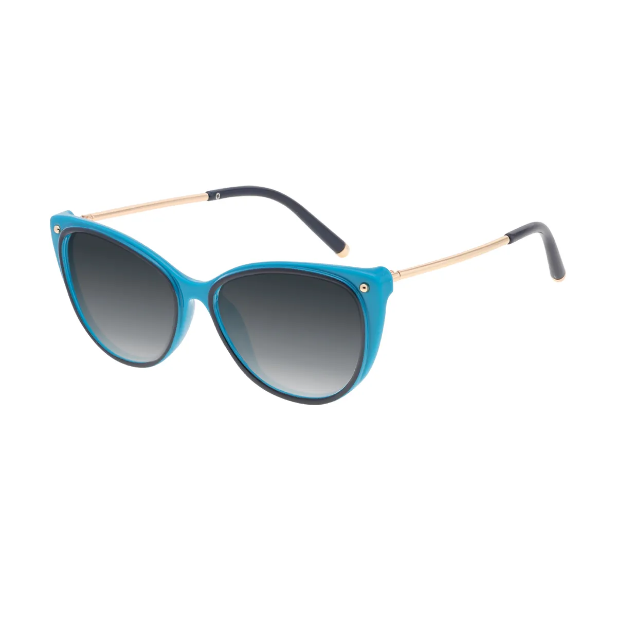 Katie - Cat-eye Blue Sunglasses for Women