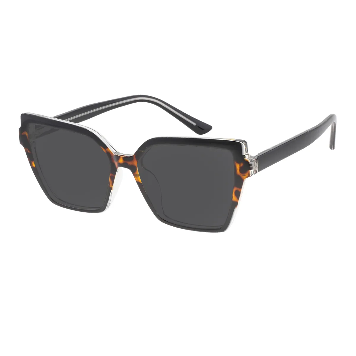 Vesta - Square Black Sunglasses for Women