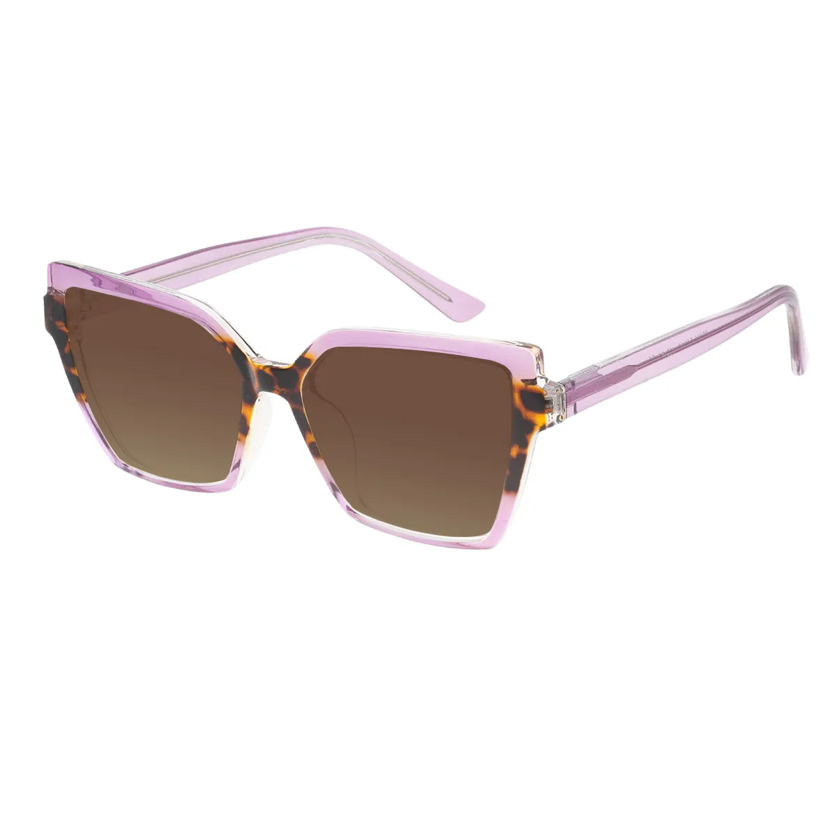 Vesta - Square Purple Sunglasses for Women