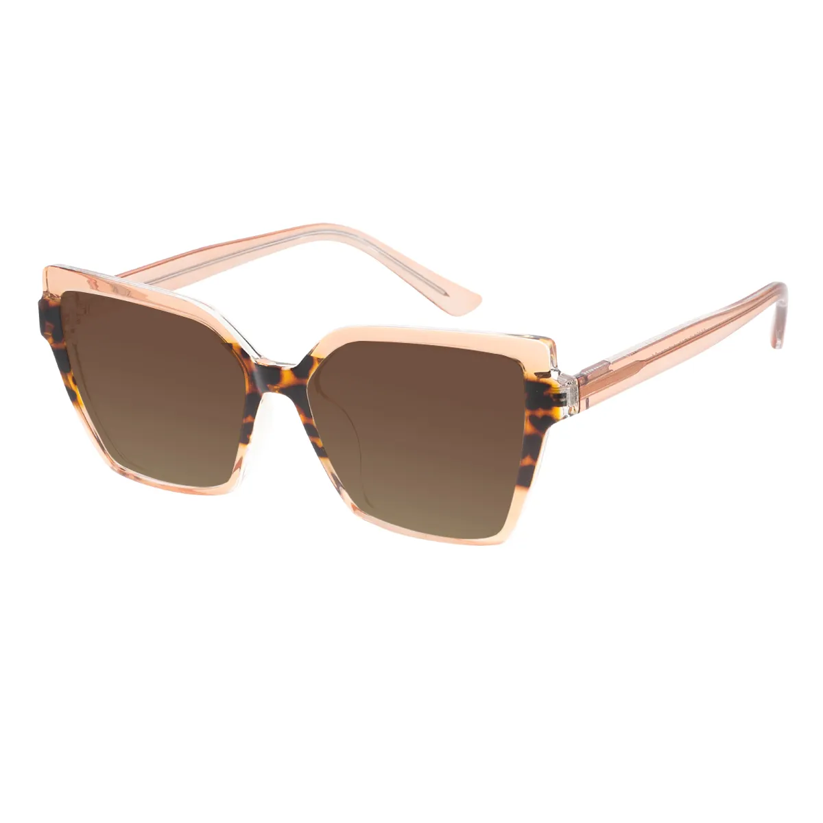 Vesta - Square Brown Sunglasses for Women