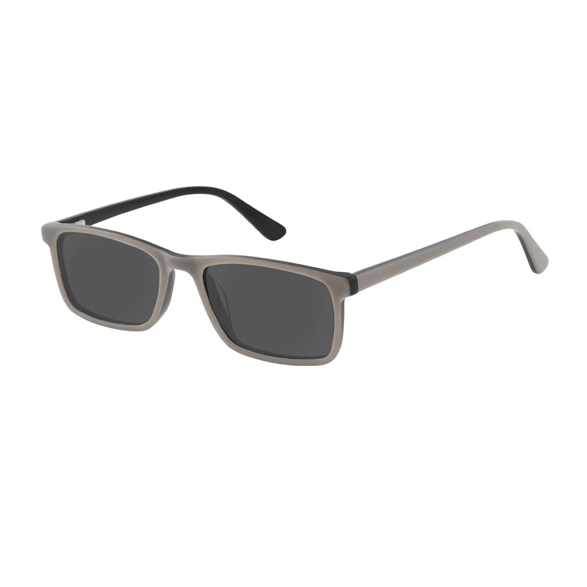 Mullins - Rectangle Gray Sunglasses for Men & Women