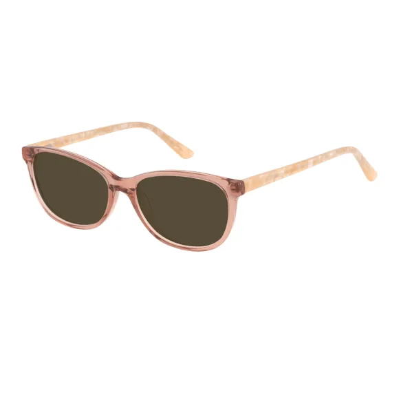oval transparent-orange sunglasses