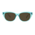 Catharine - Oval Purple Sunglasses for Women