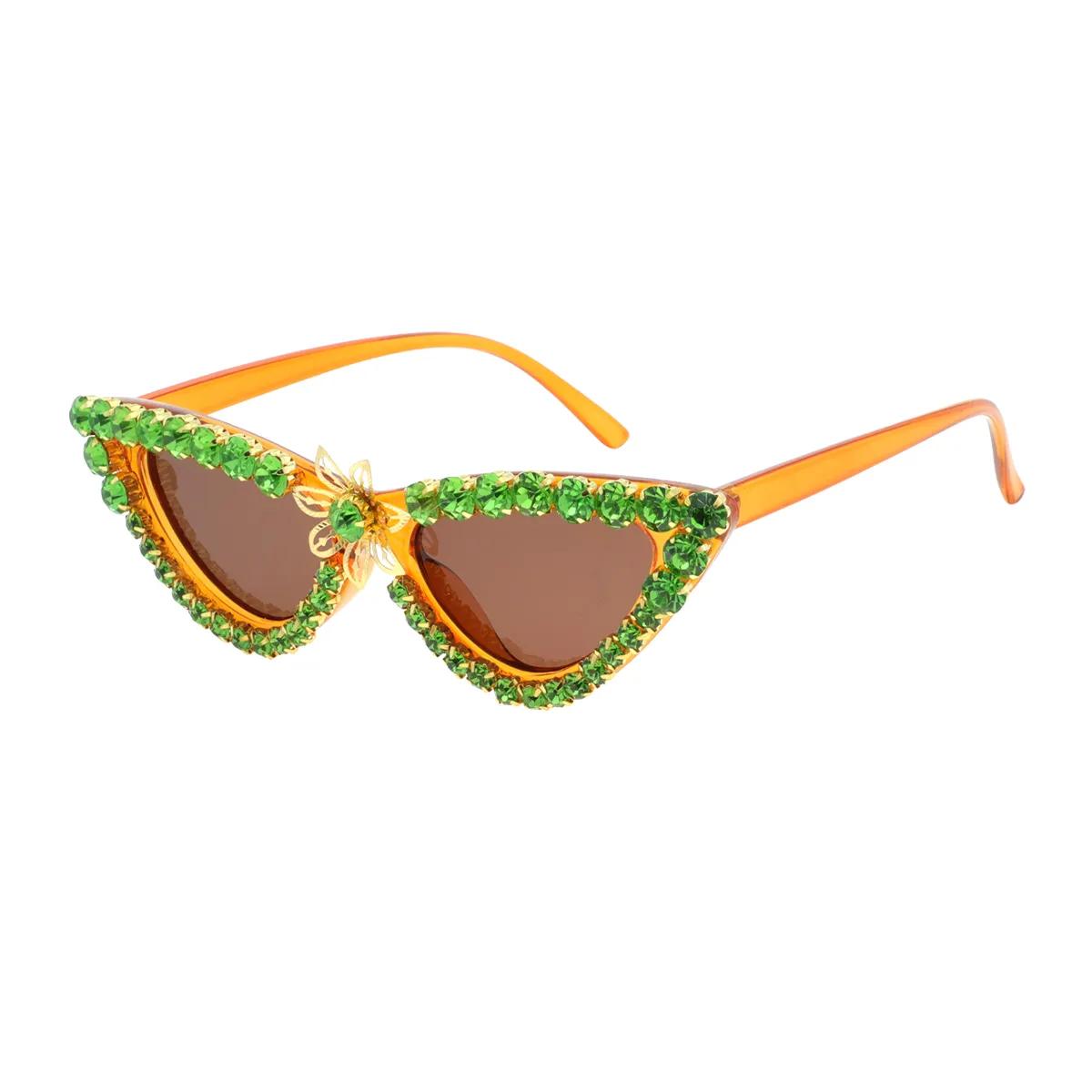 Willa - Cat-eye Transparent green Sunglasses for Women