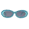 Sibyl - Oval Amber Sunglasses for Women