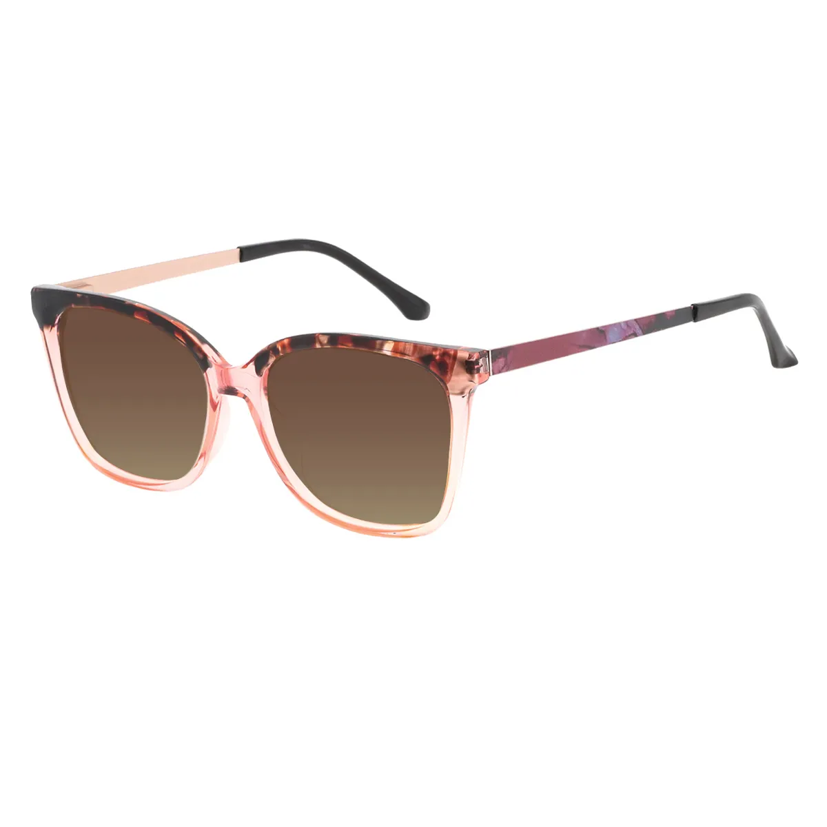 Ophelia - Square pink Sunglasses for Women