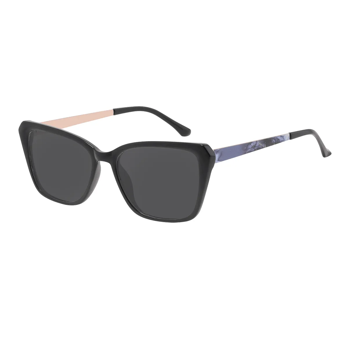 Davina - Square Black Sunglasses for Women