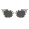 Renee - Cat-eye Black Sunglasses for Women