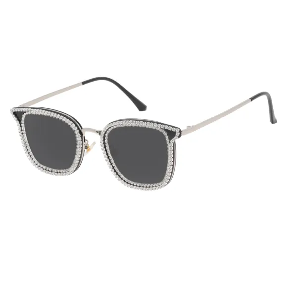 square pink-gold sunglasses