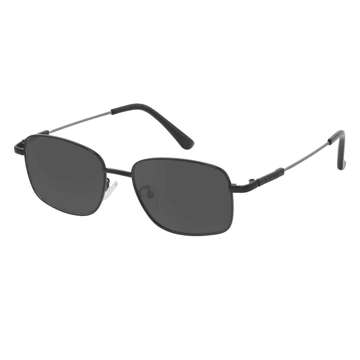 Stuart - Rectangle Black Sunglasses for Men