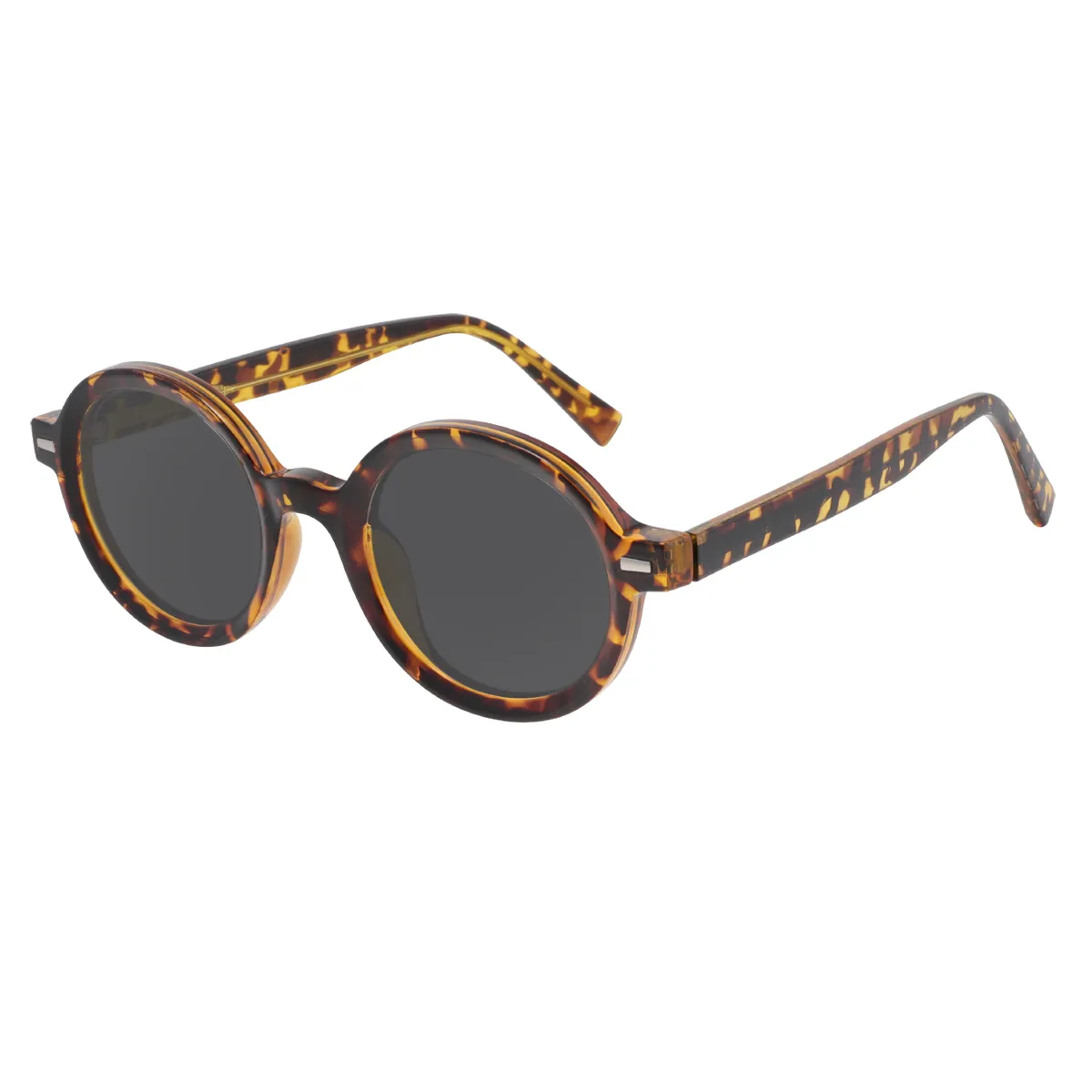 Elsy - Round Tortoiseshell Sunglasses for Men & Women