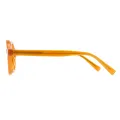 Elsy - Round Orange Sunglasses for Men & Women