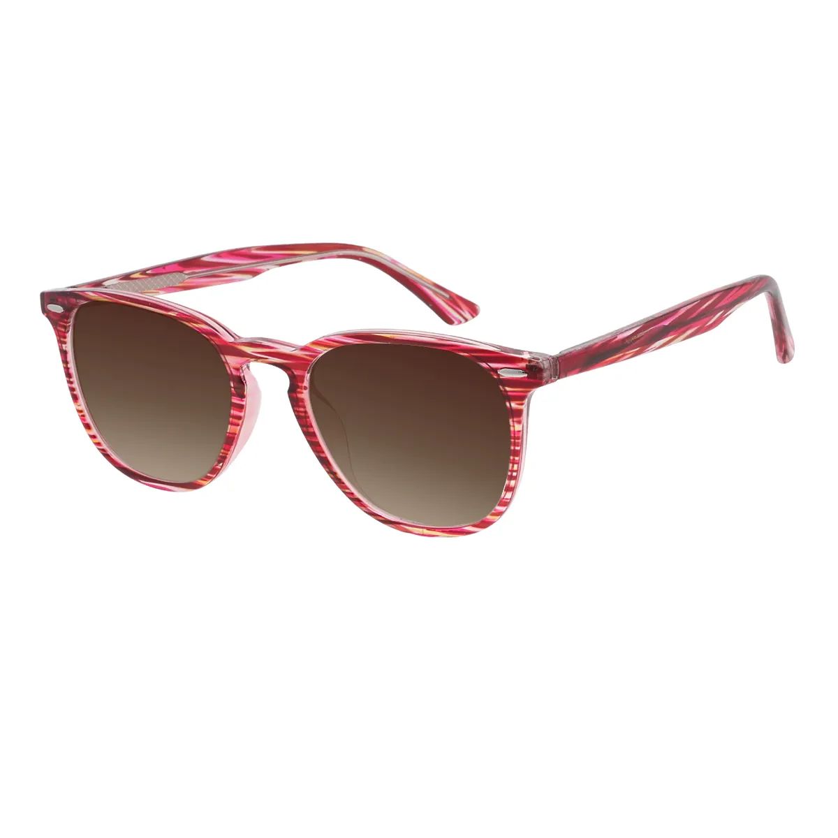 Dobbins - Square Red Sunglasses for Men & Women