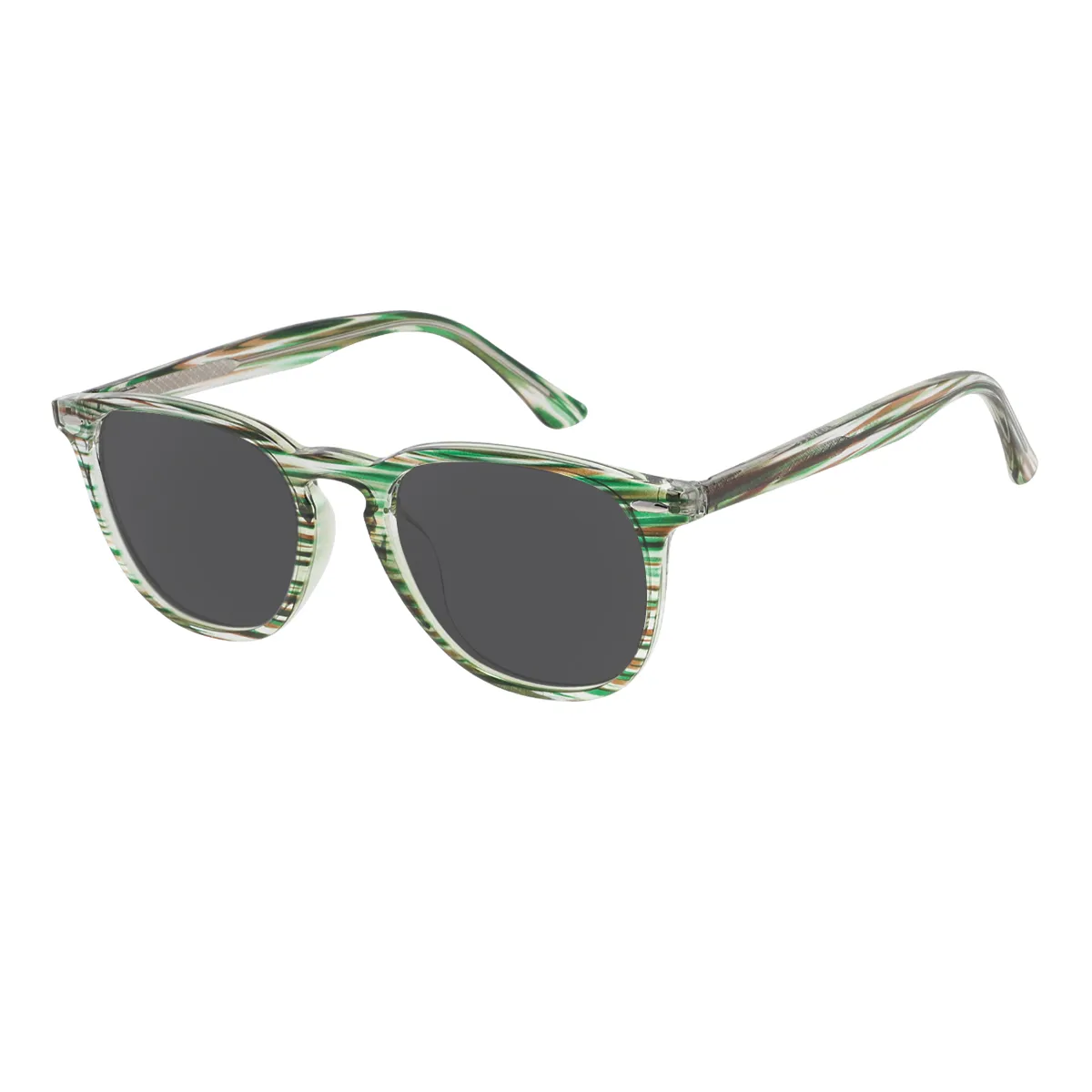 Dobbins - Square Green Sunglasses for Men & Women